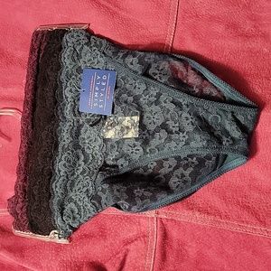 3 Pack Simply Styled Medium Lace Bikini Panties Green Black Purple New